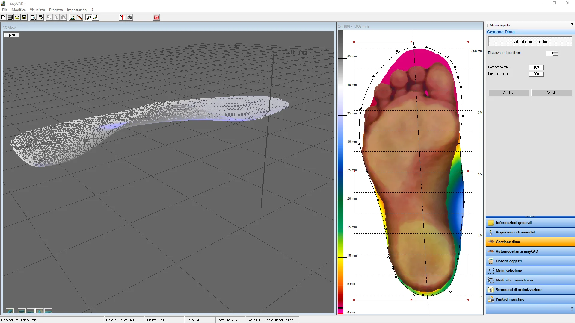 easyCAD insole is our 3D CAD software for insole modeling which is compatible with our products such as Vulcan, Podoscans, Freemed platforms.